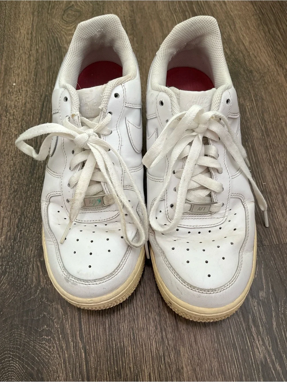 Nike Air Force 1 White Leather Sneakers Women’s Size 8 | Superfeet Insoles
